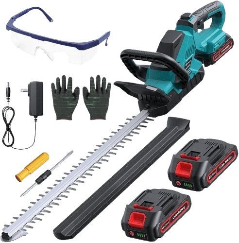 20'' Hedge Trimmer Cordless with 2 Batteries & Rotatable Head