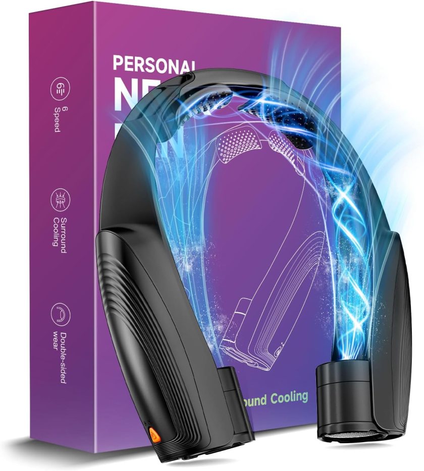 AI Rechargeable Hands-Free Neck Fan