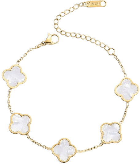 AIPPK 18K Gold Plated Clover Lucky Bracelet