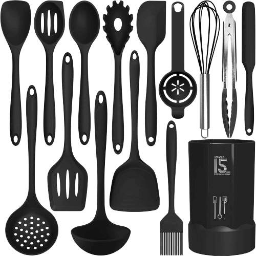 AOTHOD Silicone Cooking Utensils Set