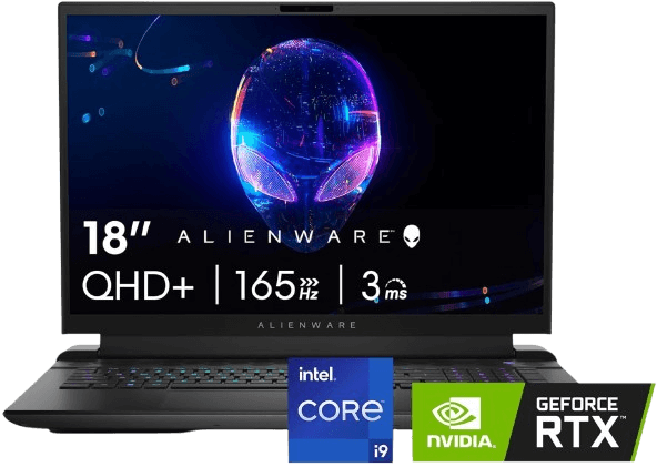 Alienware M18 R2 (18″ QHD+ 165 Hz, i9‑14900HX, 32 GB RAM))