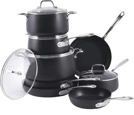 All-Clad HA1 Hard Anodized Nonstick Cookware Set (13-Piece)