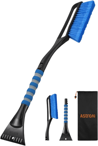 AstroAI 27 Snow Brush and Ice Scrapers (Blue)