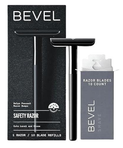 Bevel Safety Razor with Brass Weighted Handle