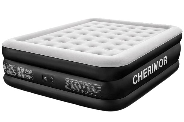 CHERIMOR Queen Air Mattress with Built-in Pump, 18 inch Raised Comfort