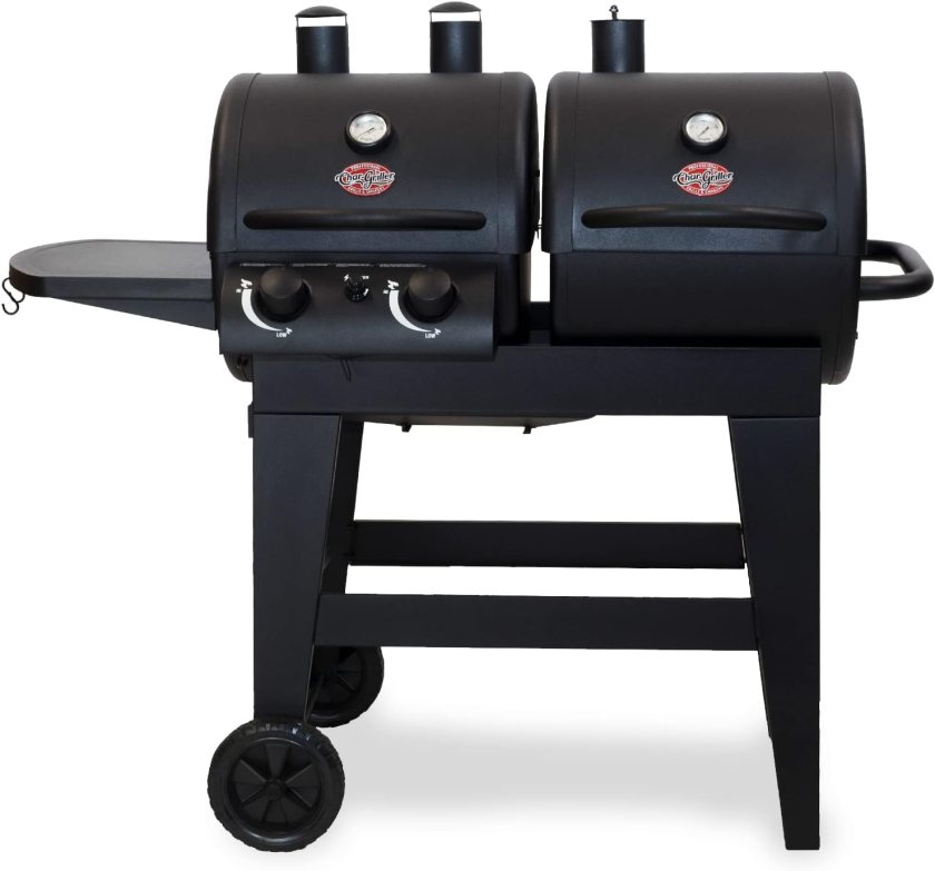 Char-Griller 2-Burner Gas and Charcoal Grill and Smoker Combo