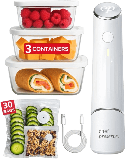Chef Preserve Compact Vacuum Sealer + Containers