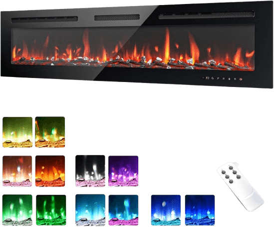 EUHOMY 60” Linear Electric Fireplace