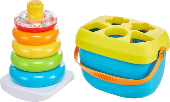 Fisher-Price Baby’s First Blocks & Rock-a-Stack Toy Set
