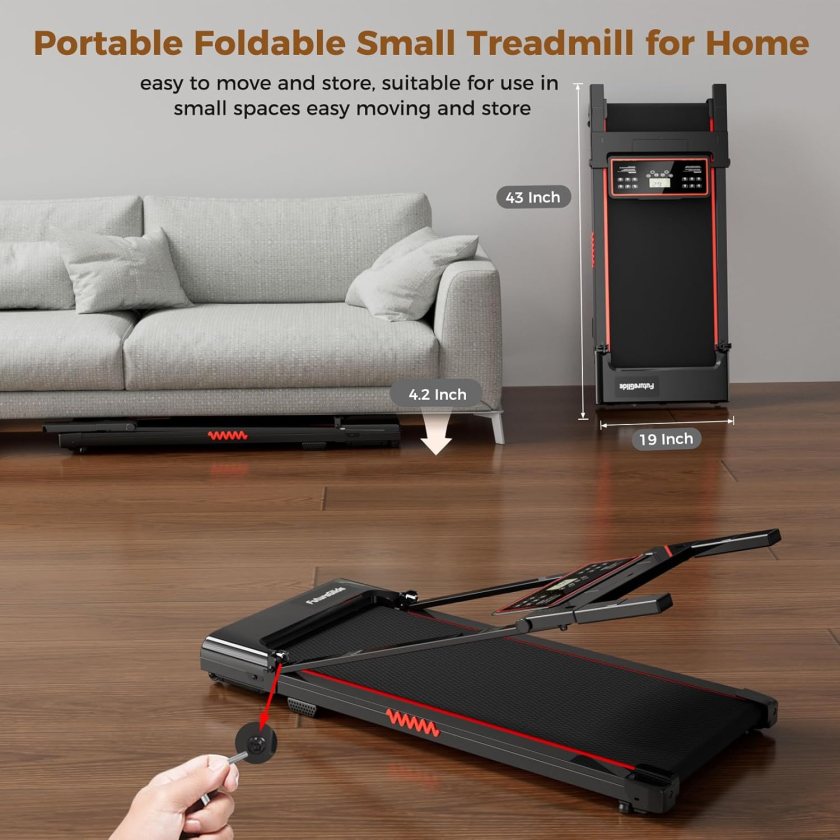 FutureGlide 3.0HP Electric Portable Folding Treadmill with Handle