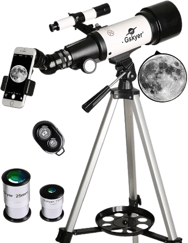 Gskyer Telescope, 70mm Aperture 400mm AZ Mount Astronomical Refracting Telescope for Kids and Beginners