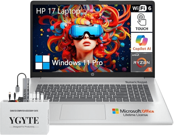 HP 2025 17.3 Inch Touch Screen Laptop (AMD Ryzen 5, 64GB RAM, 2.5TB Storage)