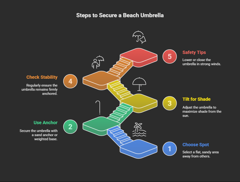 How to Set Up a Beach Umbrella Safely