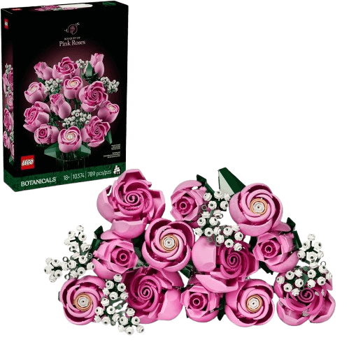 LEGO Botanicals Bouquet of Pink Roses Artificial Flowers