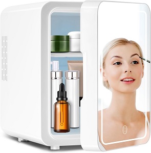 MAXEVE Skincare Fridge With Dimmable LED Mirror