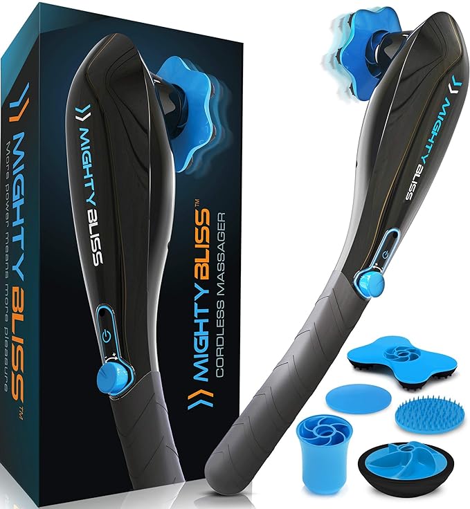 Mighty Bliss Deep Tissue Back and Body Massager Cordless Electric Handheld