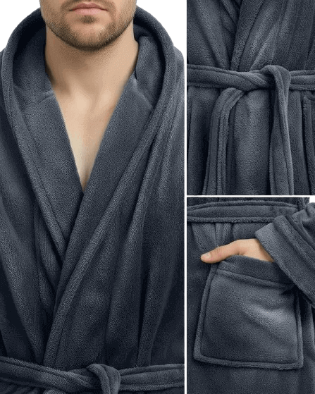 NY Threads Men’s Hooded Bathrobe