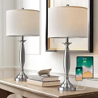 Oneach 27 Inch Modern Table Lamps Set of 2