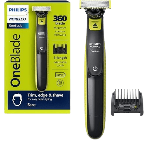 Philips Norelco OneBlade 360 Hybrid Electric Trimmer and Shaver