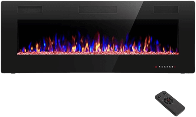 R.W.FLAME 50” Wall Mounted Electric Fireplace