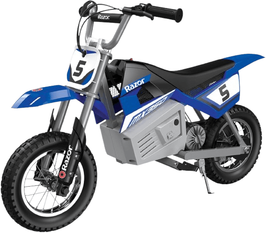 Razor MX350 Dirt Rocket Electric Motocross Bike, Blue, 10-12 inches