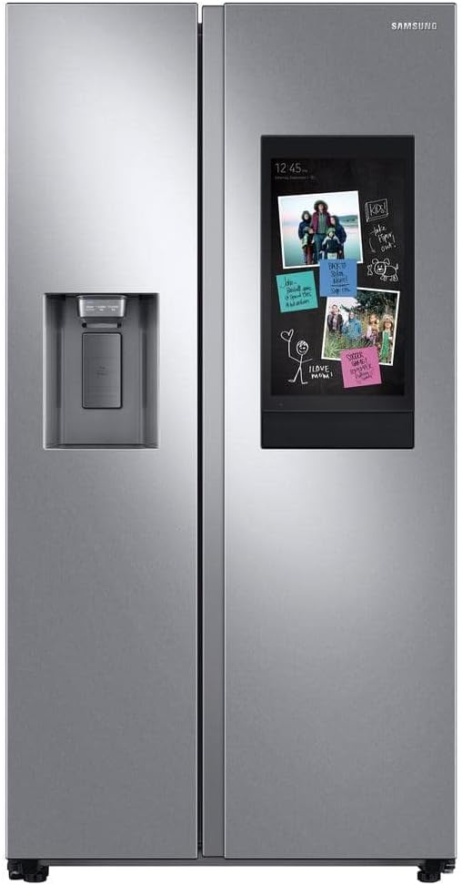 SAMSUNG 26.7 Cu. Ft. Side-by-Side Refrigerator with 21.5 inch Touch-Screen Family Hub