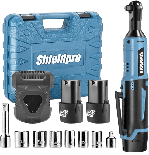 SHIELDPRO Cordless Electric Ratchet Wrench Kit, 3-8inch
