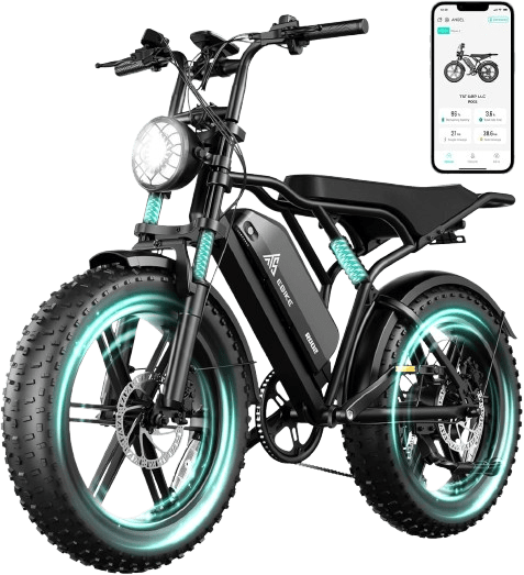 TST Electric Bike for Adults 1500W Peak 20 Inch Fat Tire All-Terrain E-Bike