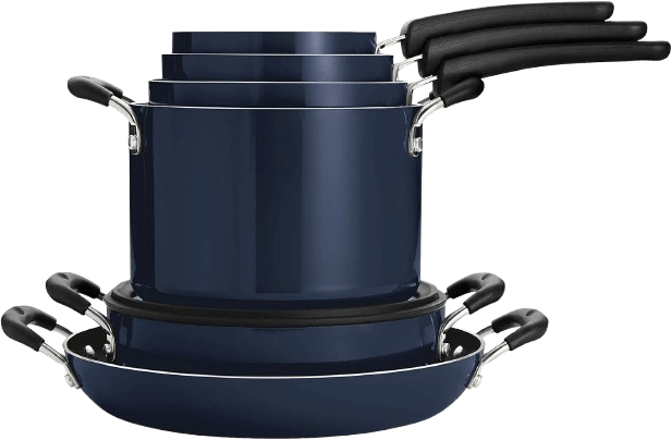 Tramontina Aluminum Non Stick 11-Piece Nesting Pots and Pans Set