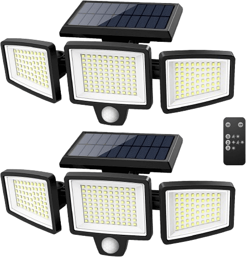 Tuffenough Solar Outdoor Lights 2500LM 210 LED Security Lights
