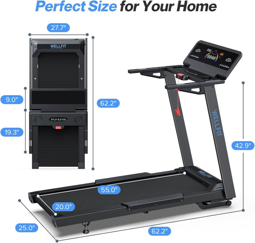 WELLFIT Heavy-Duty Bluetooth Treadmill