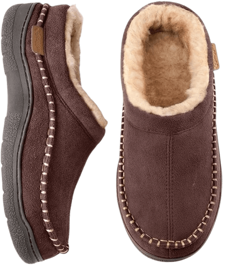 Zigzagger Men’s Slip-On Moccasin Slippers