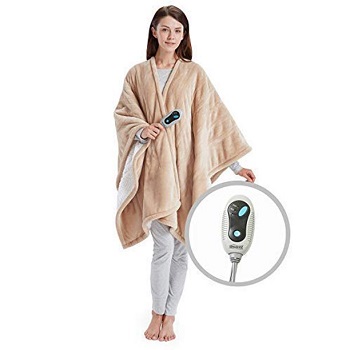 Beautyrest Reversible Sherpa to Fleece Electric Wrap