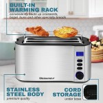 Elite Gourmet Long Slot 4 Slice Toaster