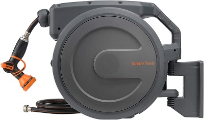 Giraffe Tools 100 ft Retractable Garden Hose Reel