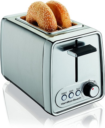 Hamilton Beach Modern Chrome 2 Slice Extra Wide Slot Toaster