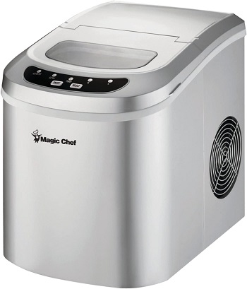 Magic Chef Portable Silver Countertop Ice Maker