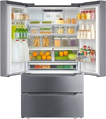 SMETA French Door Refrigerator for Kitchen